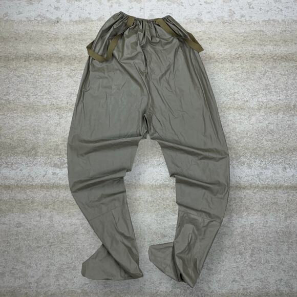 Vintage 90s Military Waders Mens XL Green 100% Polyvinyl Chloride Waterproof - Picture 2 of 9